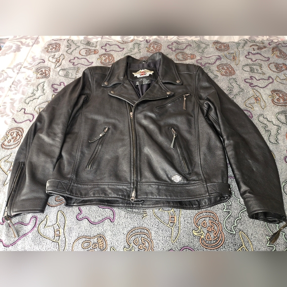 HARLEY-DAVIDSON Leather Jacket - Rider Jacket Size XL VINTAGE